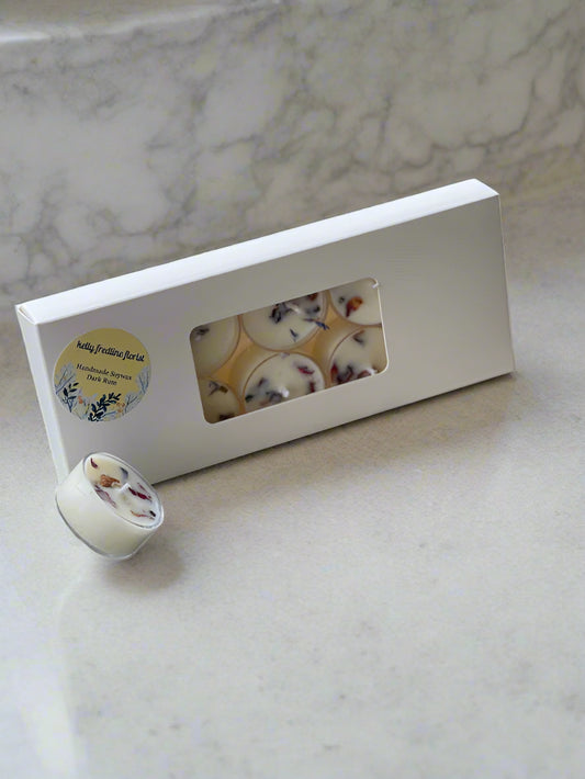 Discover our premium tea light candles, made with clean-burning soy wax for a long-lasting, eco-friendly glow. Perfect for home décor, aromatherapy, spa settings, weddings, and relaxation, these unscented or scented tea lights create a warm, inviting ambiance. Ideal for meditation, romantic evenings, and gift sets.