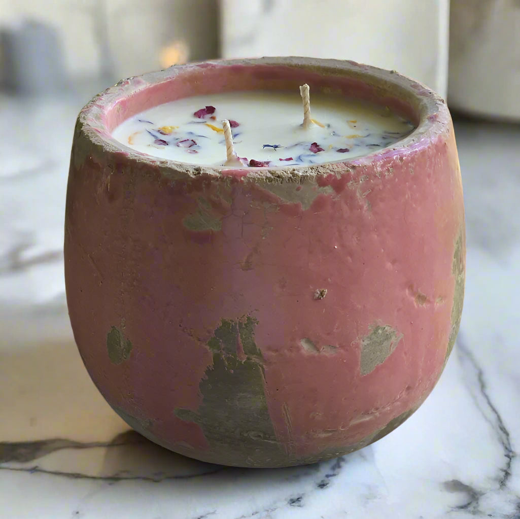 Handcrafted Soy Wax Candle with Crystals in a Concrete Vessel – Luxury Aromatherapy
Experience tranquility with our handcrafted soy wax candle, infused with healing crystals and housed in a stylish, hand-poured concrete vessel. Enjoy long-lasting, clean-burning aromatherapy with natural essential oils. A perfect gift for relaxation, meditation, and home décor.
Indulge in the perfect blend of luxury, wellness, and style with our handmade soy wax candle, featuring natural essential oils and healing crystals