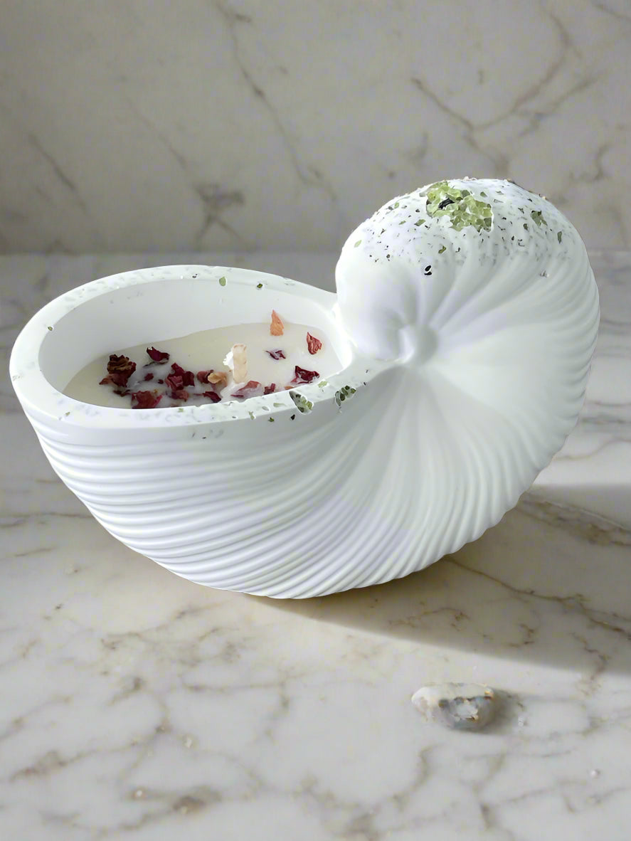 COASTAL BREEZE SHELL CANDLE - LARGE
